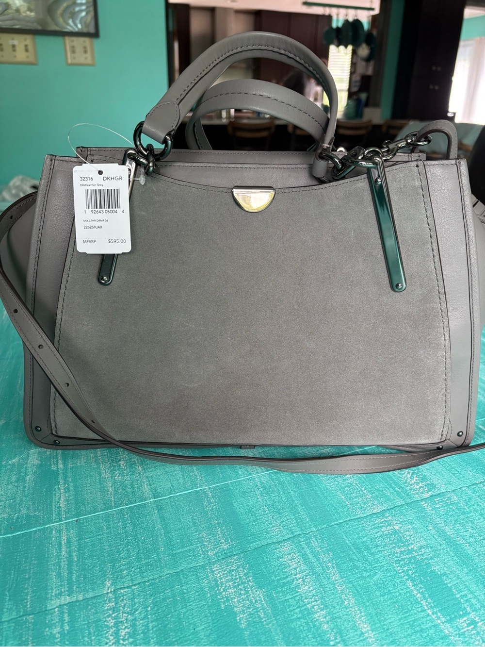 Coach Dreamer Heather Grey with gunmetal hardware